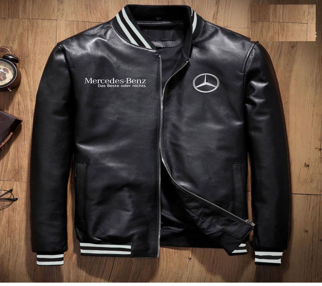 Artificial Leather Mens Winter Jacket Mercedes Benz  23  FAS with great discount