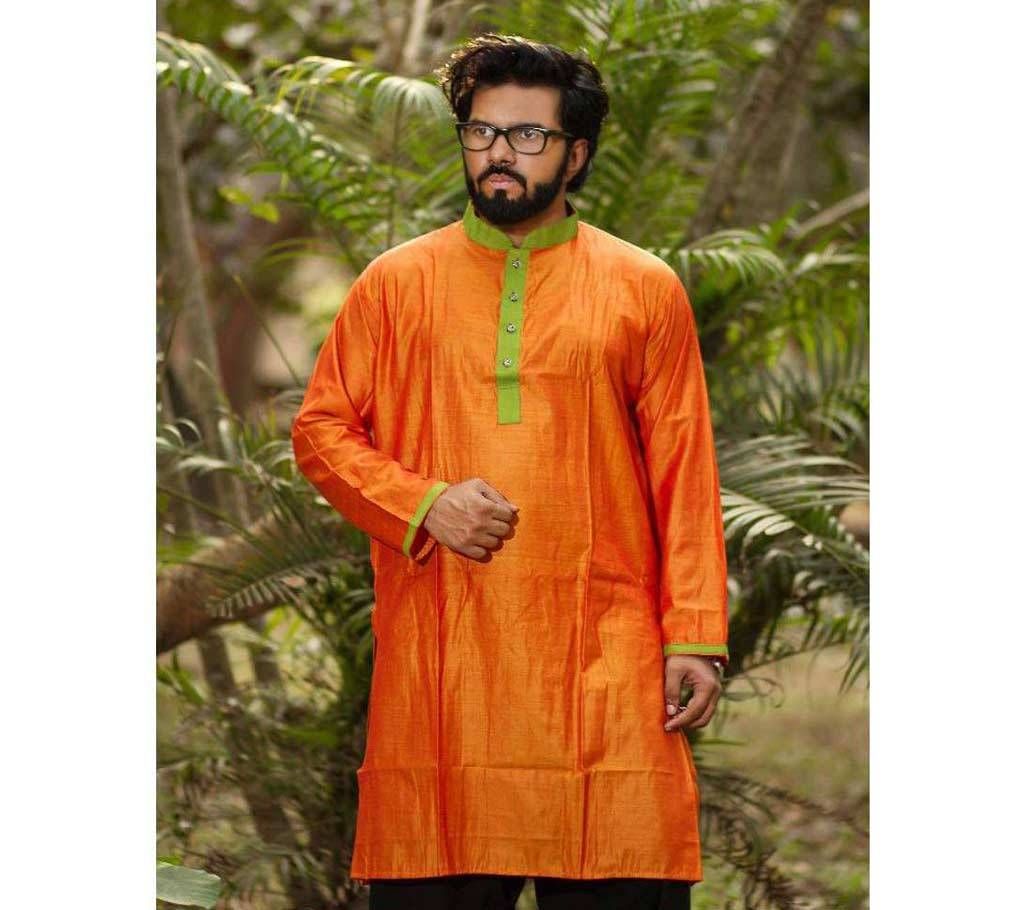 Gent's cotton semi long panjabi ds boishakhi -06