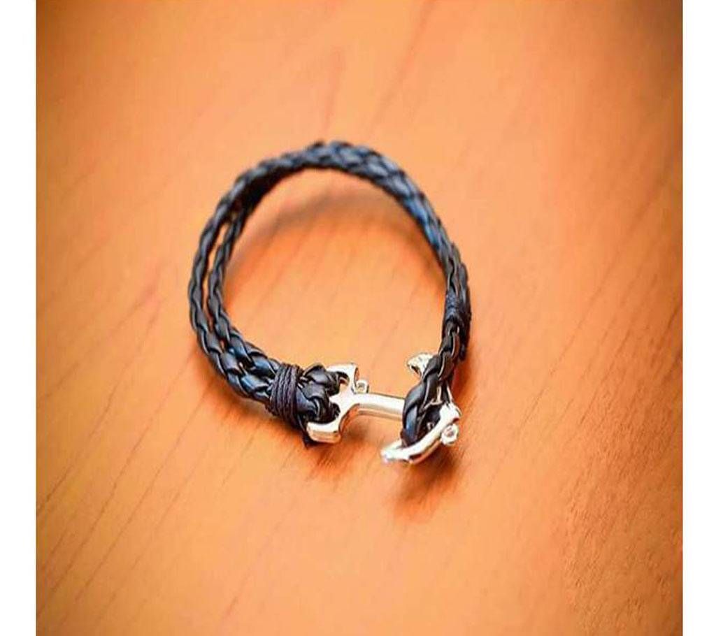 Menz Anchor Bracelet Black 