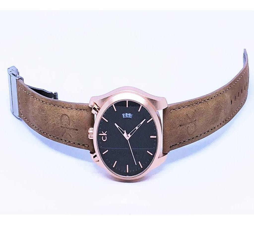 Calvin Klein Leather Belt Wrist Watch For Men (Copy)
