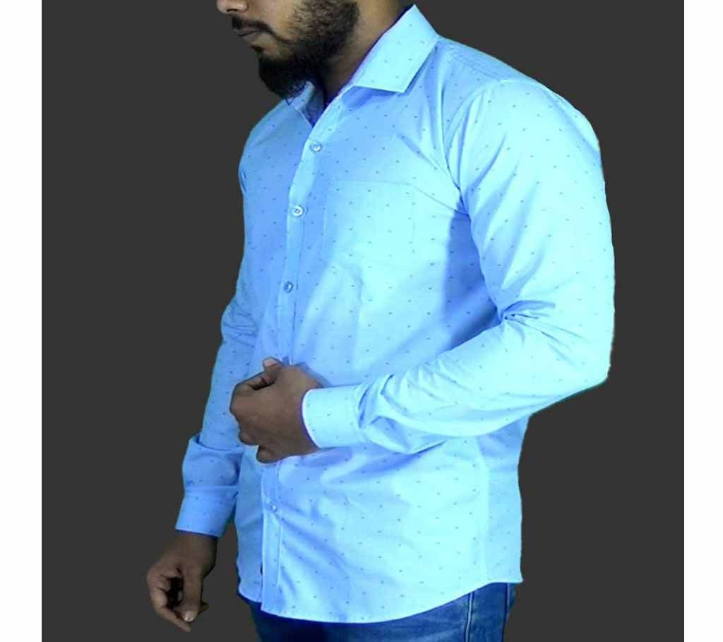 Gents Casual Cotton Shirt - Sky Blue