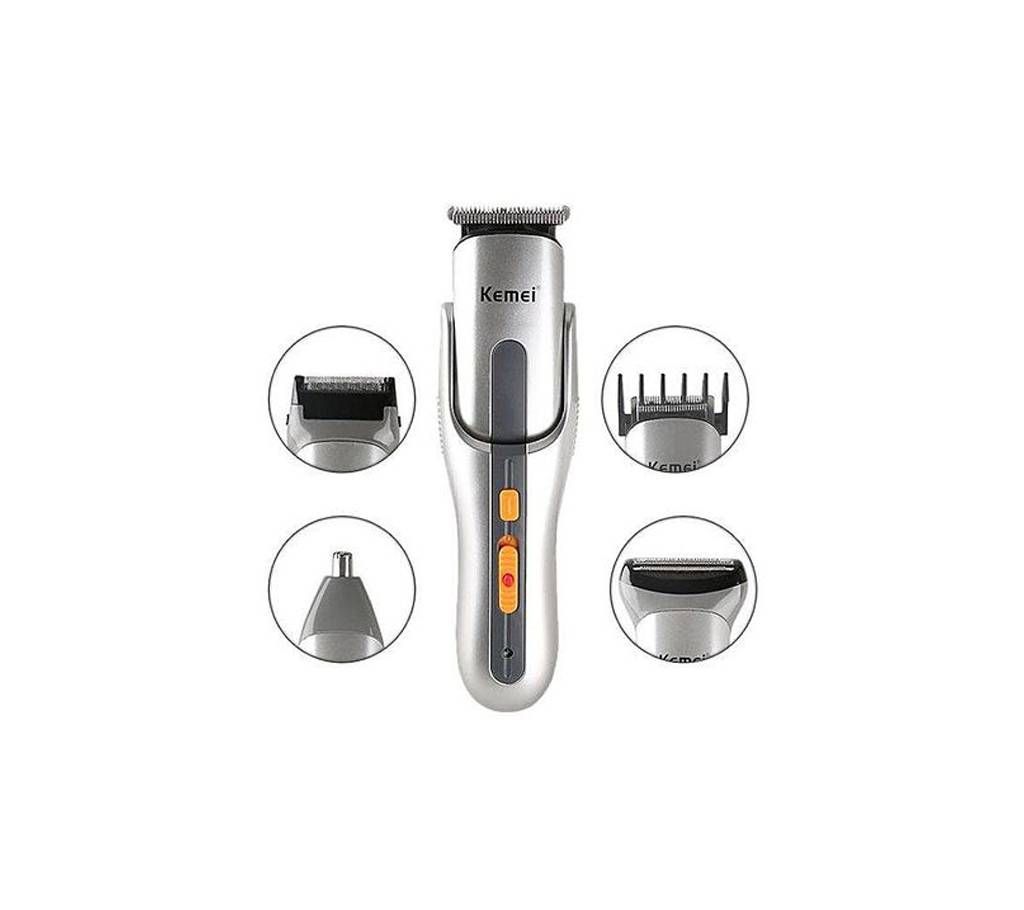 Kemei Km-680A 8 in 1 Rechargeable Shavers and Trimmers - Silver