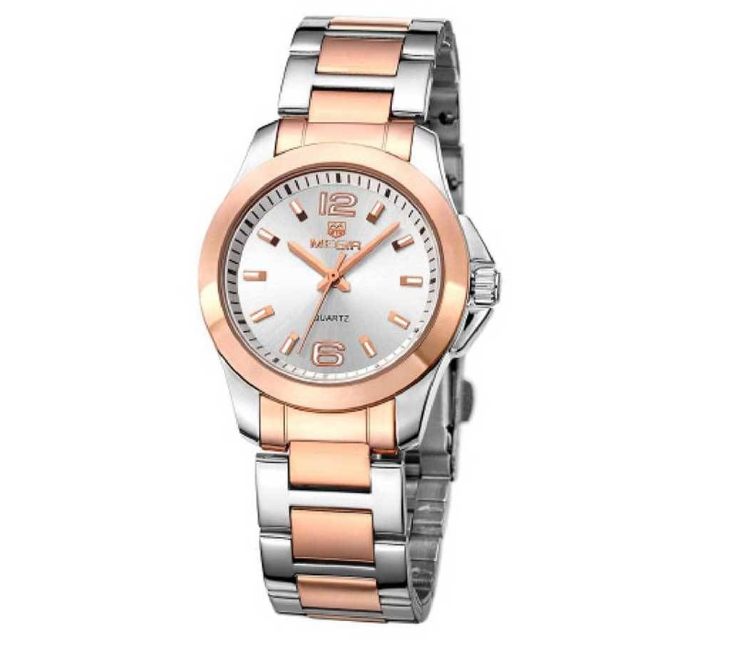 MEGIR Original Stainless Steel Business Quartz Calendar Watches