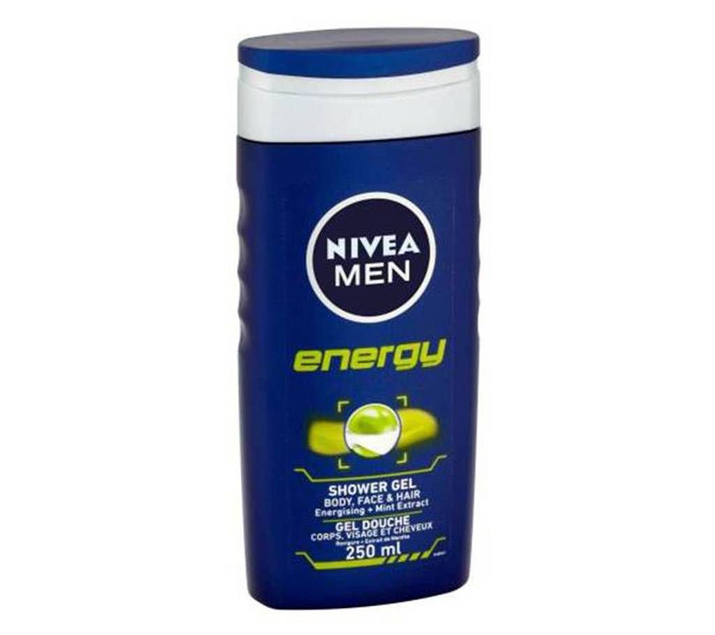 Nivea For Men Energy 2 in 1 Shower Gel 250ml UK