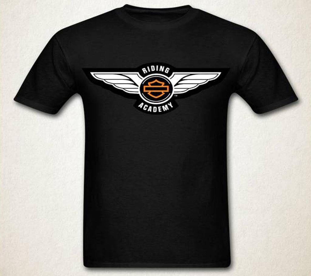 Riding Academy Gents Half Sleeve Cotton T-Shirt Black