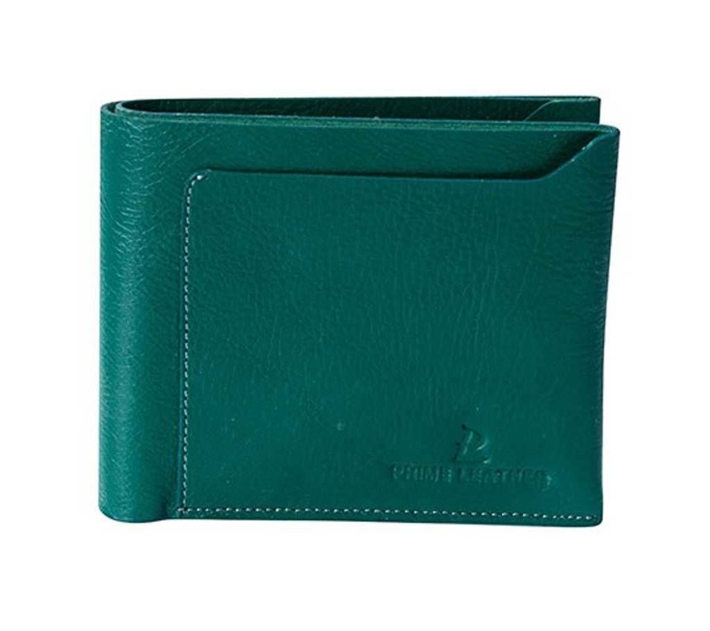 leather green wallet for men