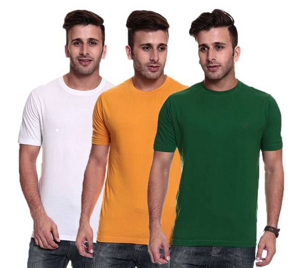 Round Neck T Shirt For Men Combo Offer (3) 