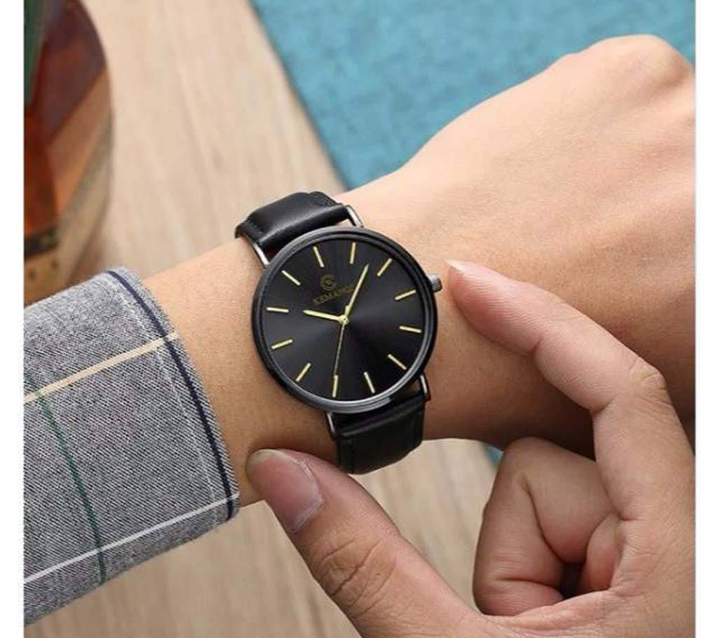 Leather men watch