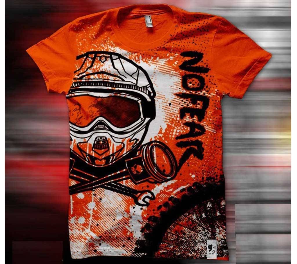 Rubber Print Cotton T-shirt - No Fear - FAS