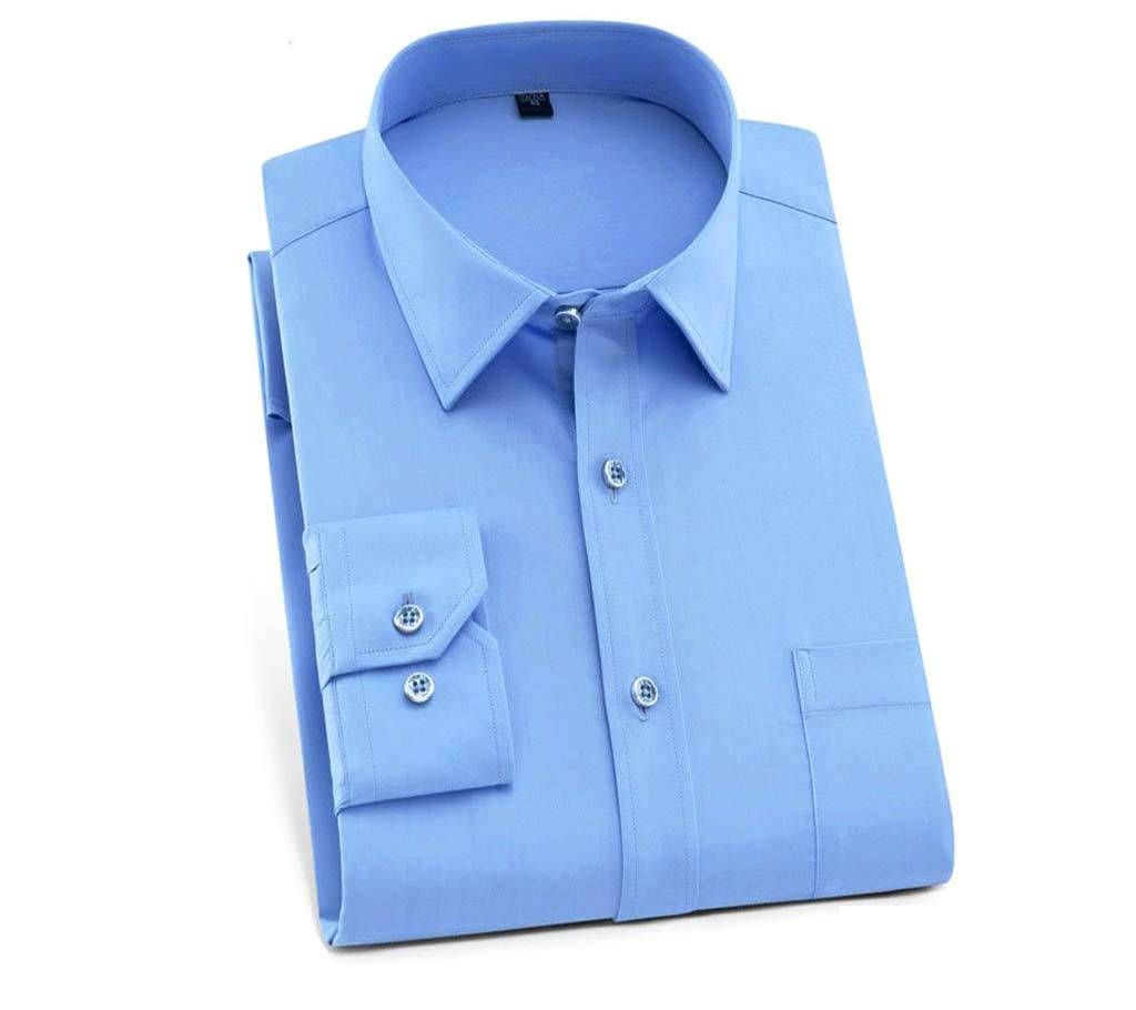 SK Light Sky  Gents Full Sleeve Casual Cotton Shirt 