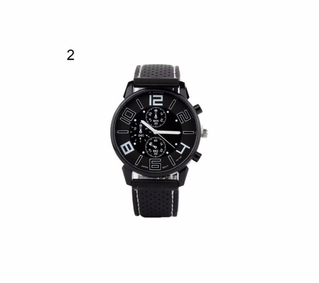 Men Casual Quartz Analog Silicone Band  Wrist Watch