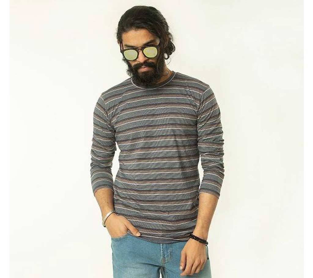 Full Sleeve T-Shirt Green Design Ash