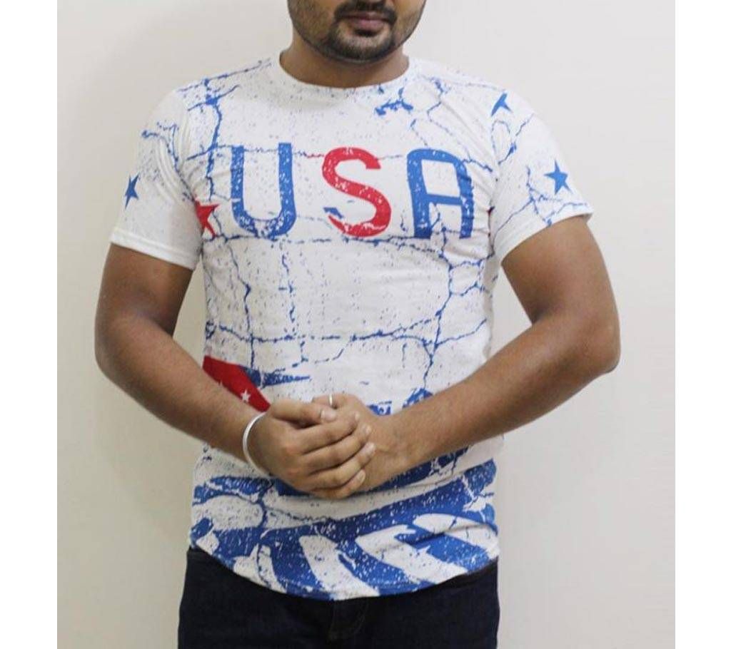 Mens Half Sleeve Multi color T-Shirt