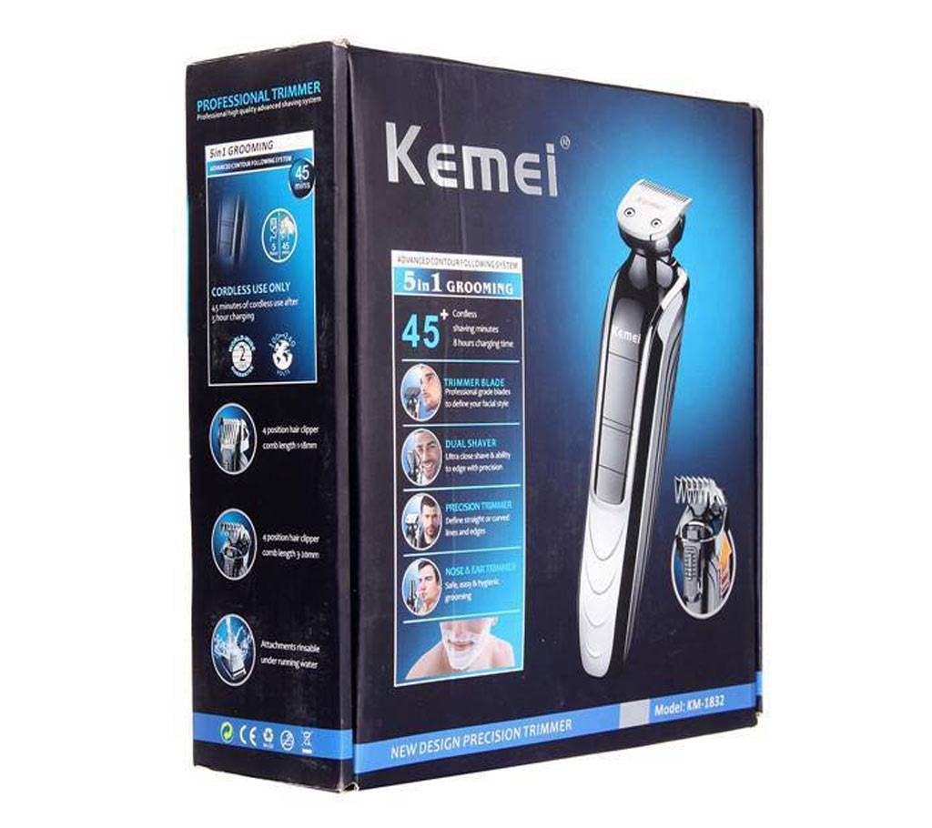 Kemei KM 1832 5 in1 Washable Electric Shaver