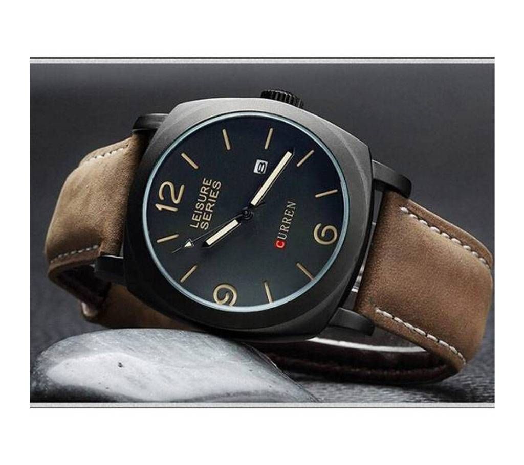 Curren (Copy) PU Leather Analog Watch For Men - Brown