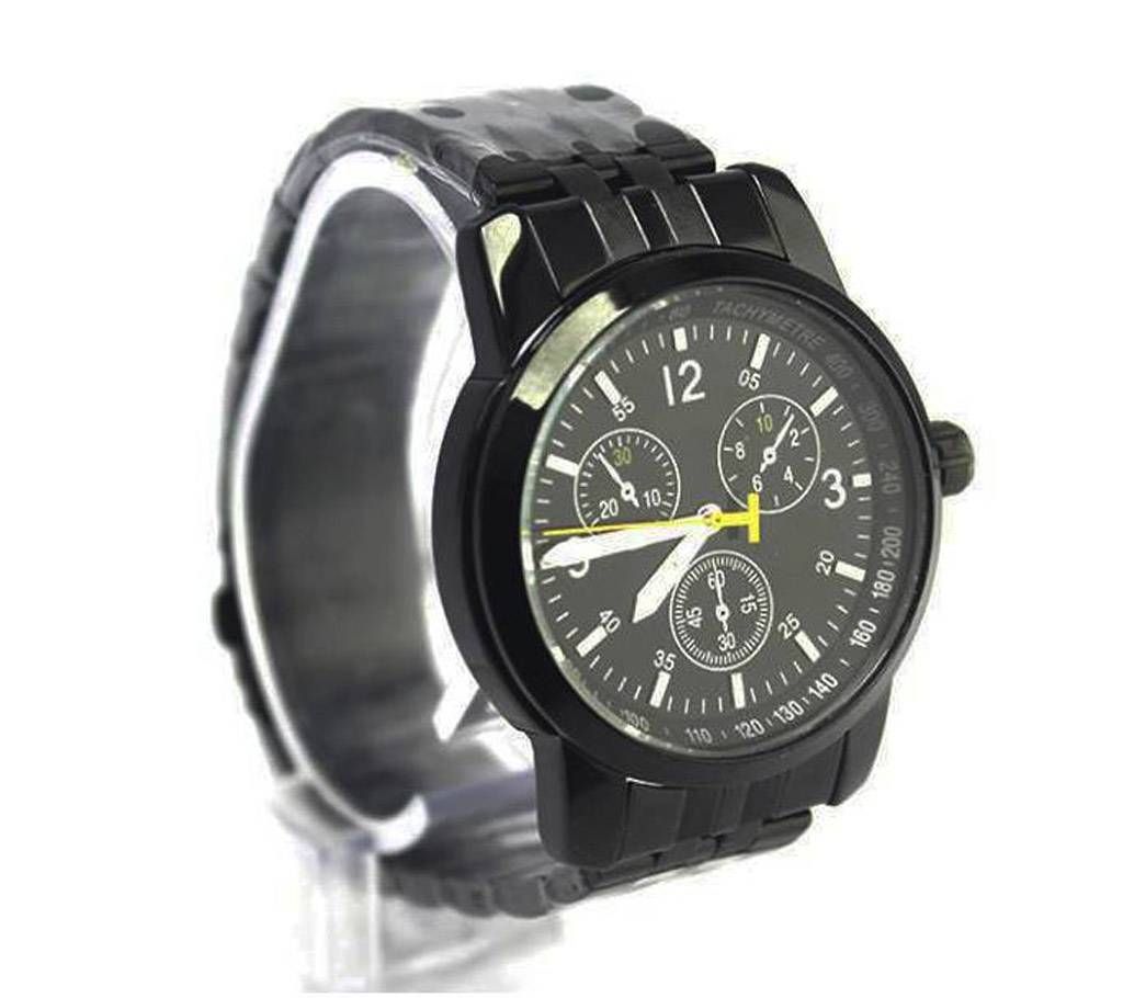Menz Metal Wrist Watch - Black