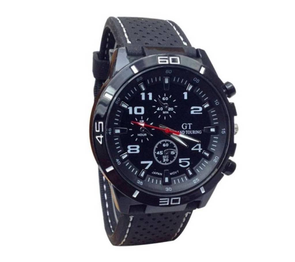 GT Grand Racing Men Military Pilot Silicone Sport Watch 