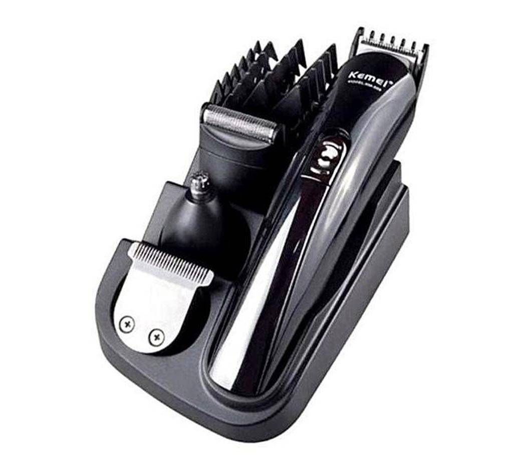 Kemei 8 In 1 Multi-Function Rechargeable Hair Clipper and Trimmer KM-500 - Black