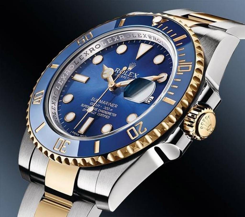 BLUE DIAL STAINLESS WATCH FOR MENS