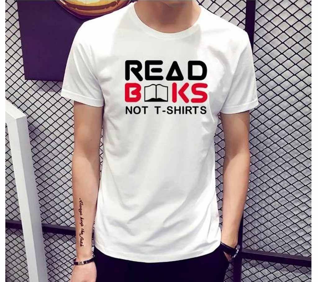Read Books Mens Stylish Half Sleeve T-Shirt