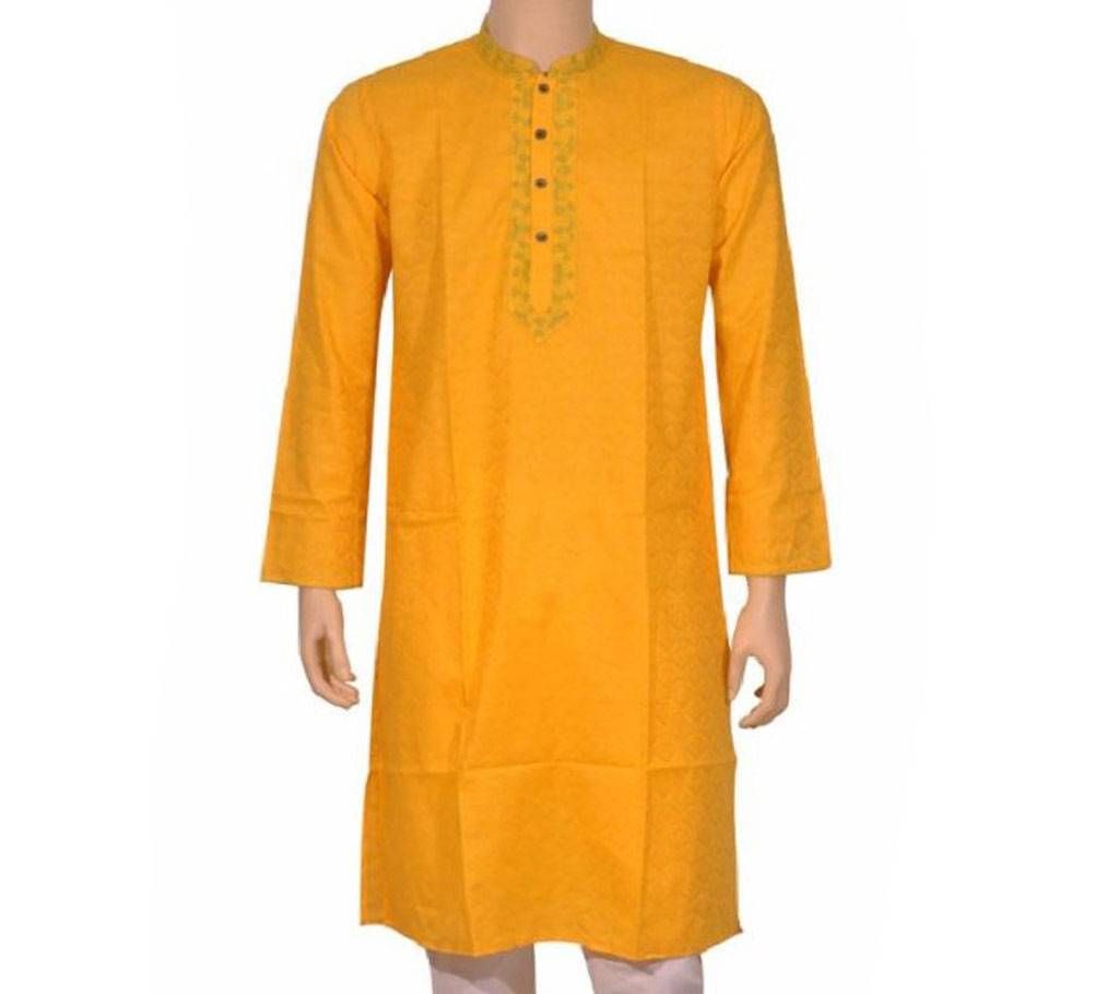 embroidery long cotton punjabi for men 