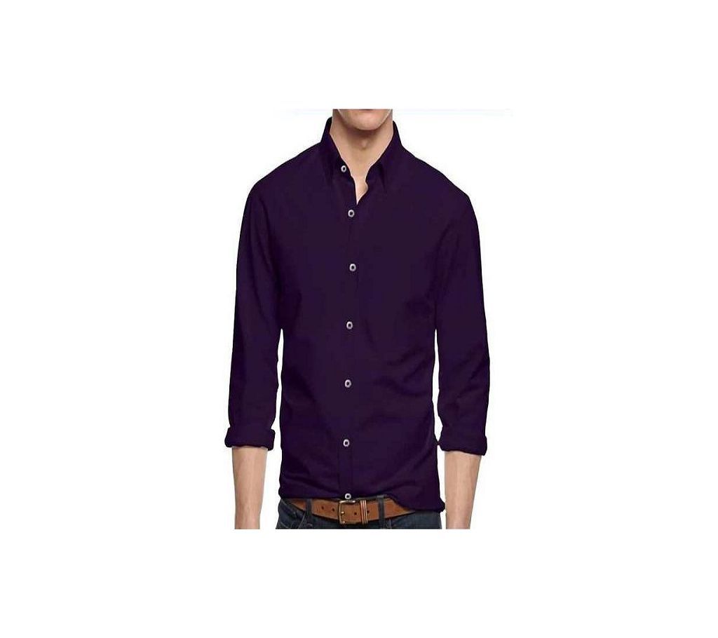 Purple Panama Long Sleeve formal Shirt for Men