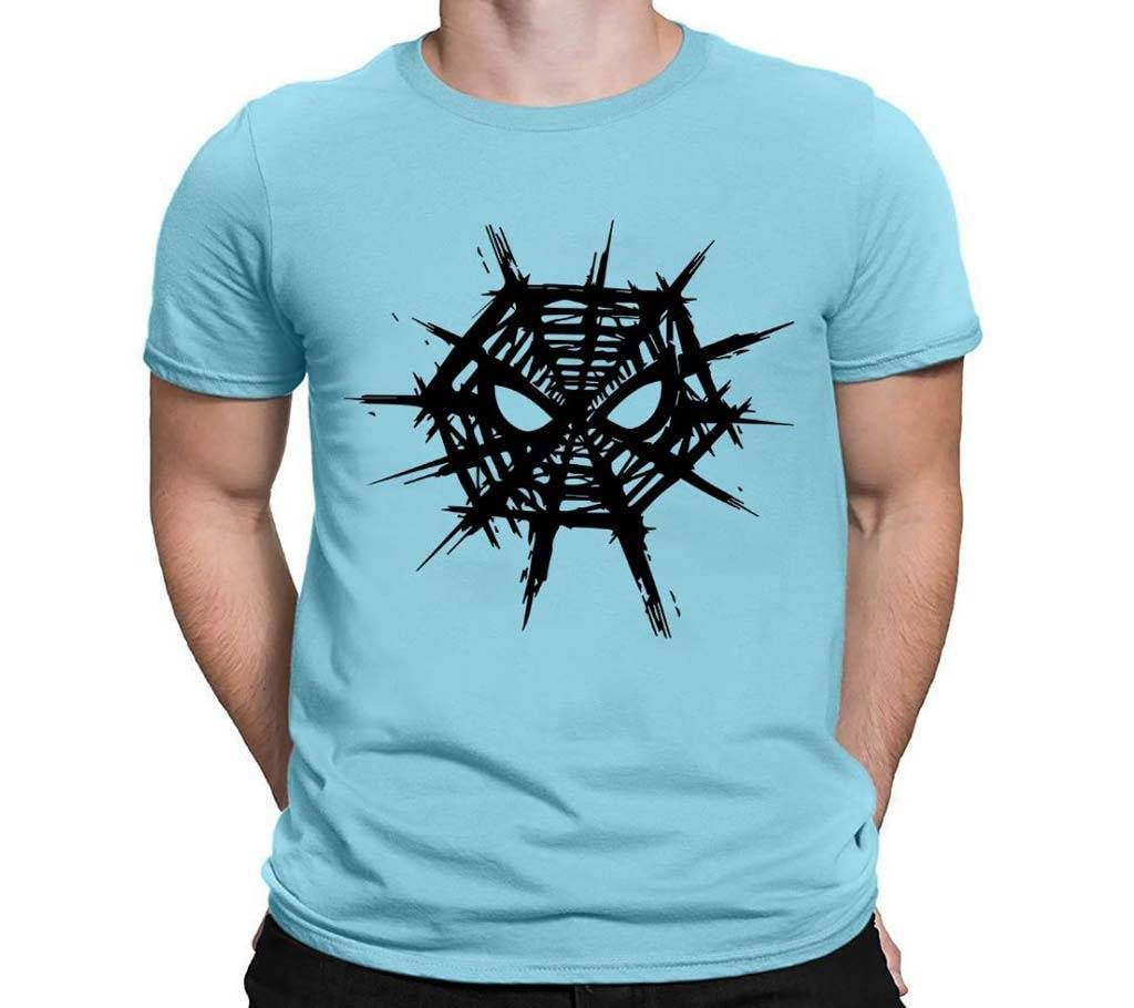 Mens Spider nets Cotton Round Neck  t-shirt