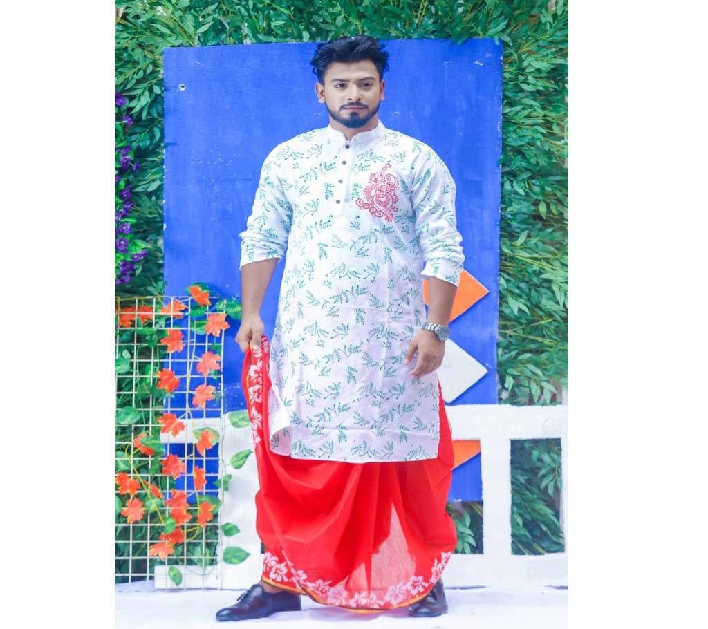 Dhupian Silk Panjabi With Dhuti 