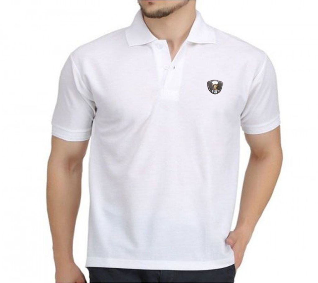 Easy White  Half sleeve Cotton T-shirt 
