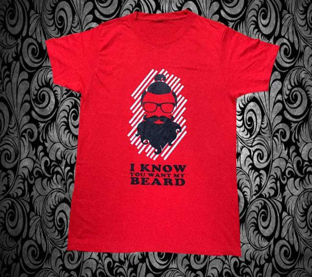 Beard Gents Half Sleeve Cotton T-shirt 