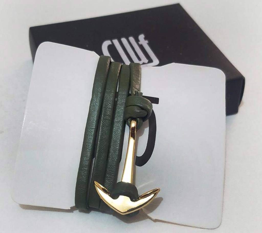 LEATHER ANCHOR BRACELET for men (LGO1)