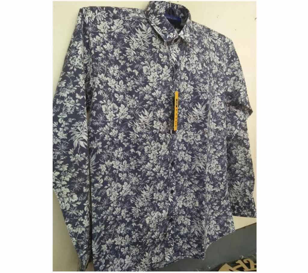 Full Sleeve Cotton Shirt (Royal print castle)