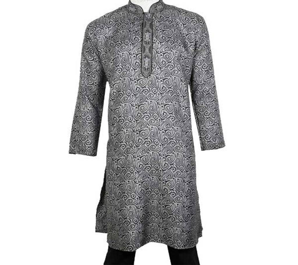 semi long katan silk punjabi for men 