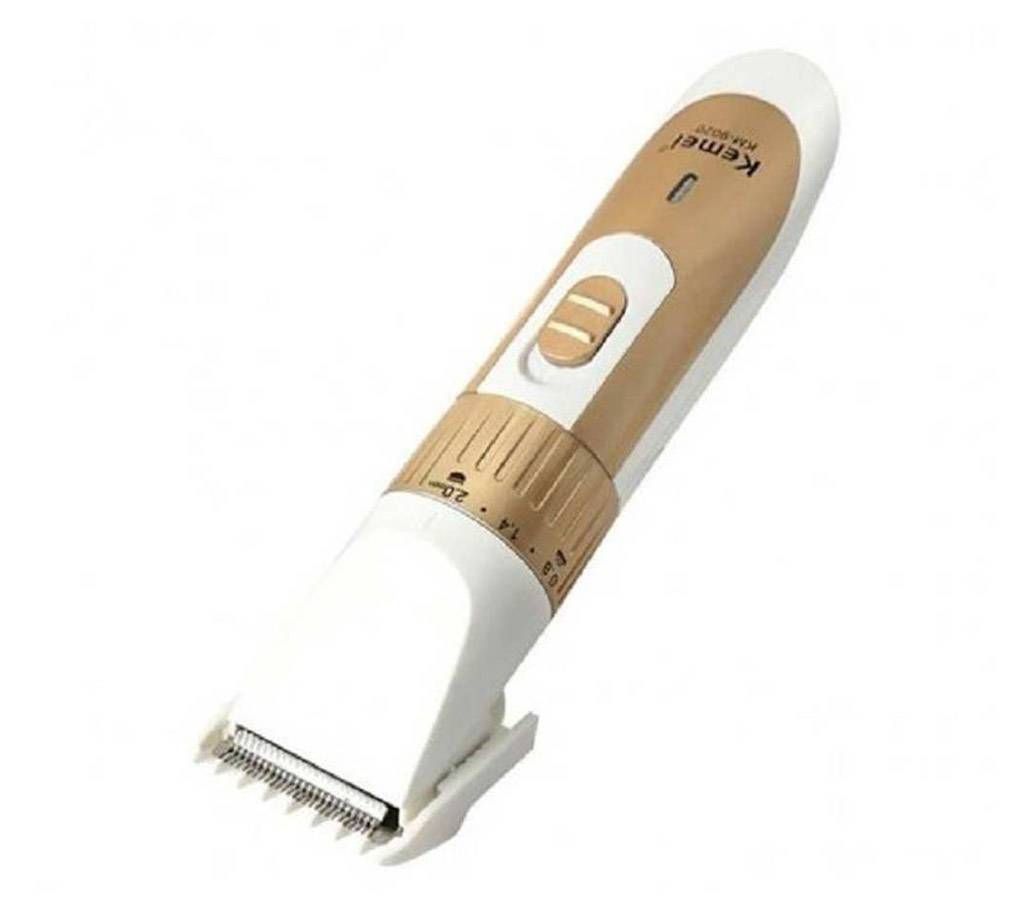 Kemei KM-9020 Rechargeable Trimmer-White and Gold