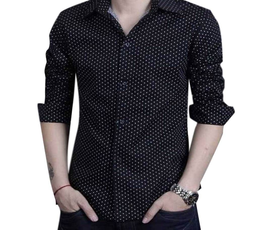 Menz Full Sleeve Polka Dot Printed Shirt