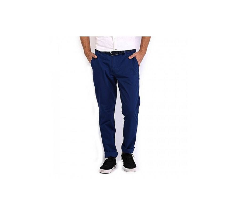 Royal Blue Twill Gabardine Pant for Men