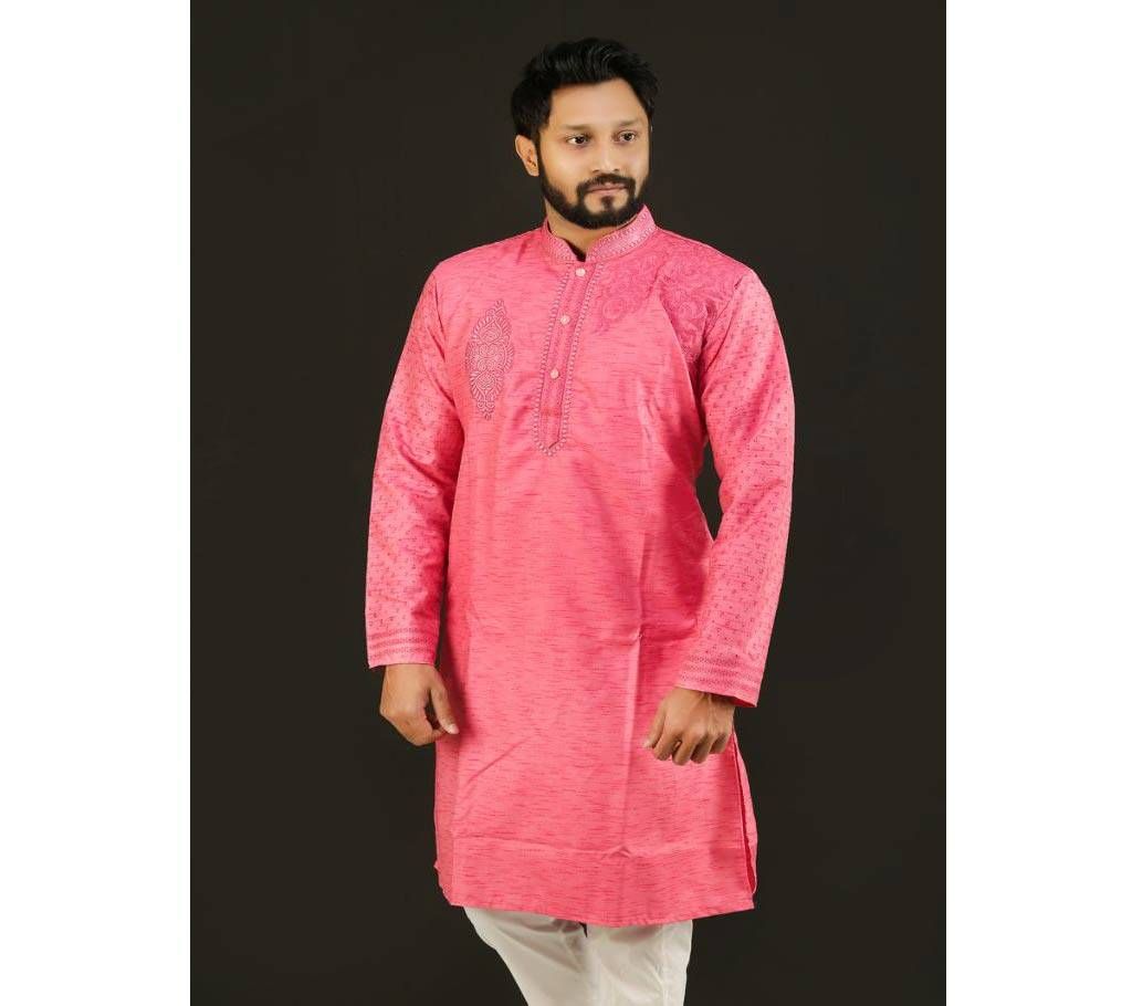 Mens Stylish Semi Long Cotton Punjabi
