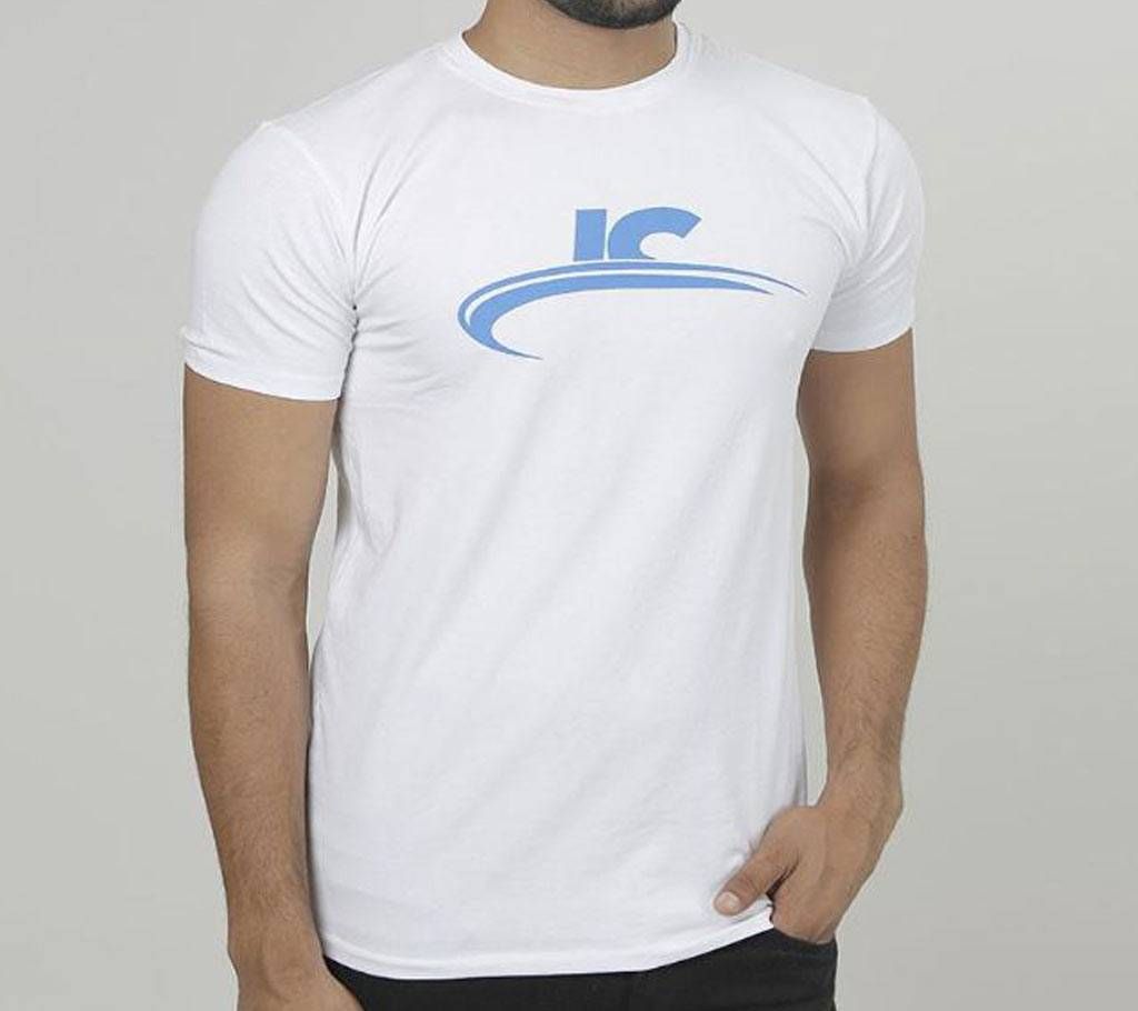 White Cotton T-Short-For Mens