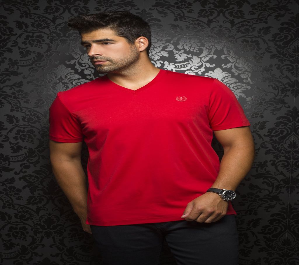 Red Stylish Short Sleeve T-Shirt For Men