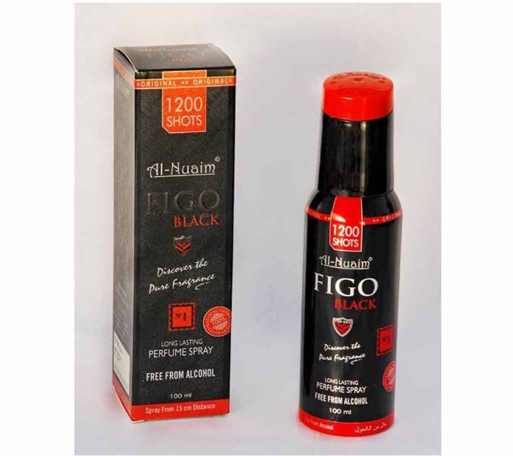 Al Nuaim Figo Black 100ml 1200 Shots Perfume 