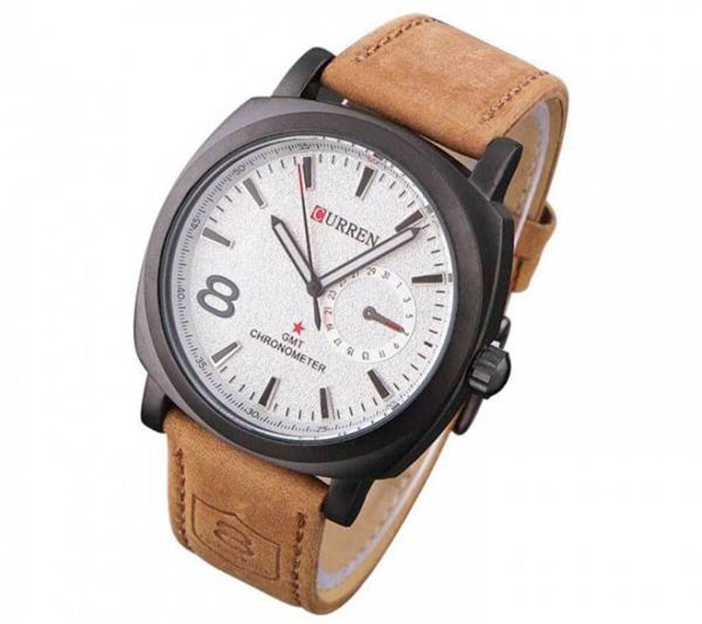 Curren gents wrist watch- white dial 