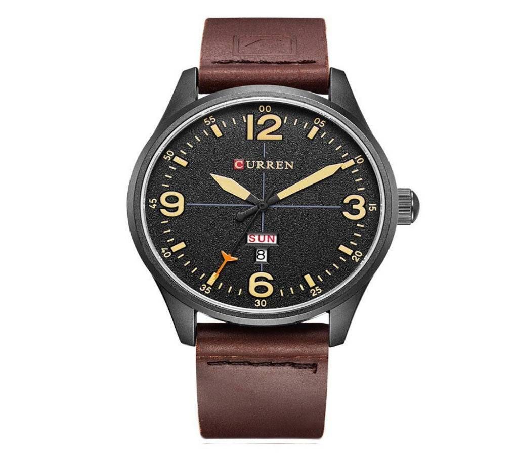 CURREN 8265 Men Casual Quartz Wrist Watch - COFFEE