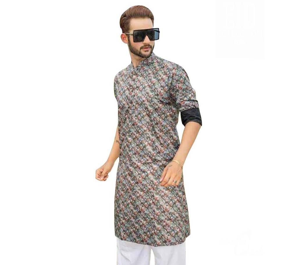 Mens Cotton Printed Slim Fit Panjabi– CP47