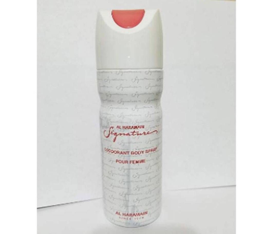 Signature Women Body Spray Deodorant by Al Haramain - 200 ml  - Oman