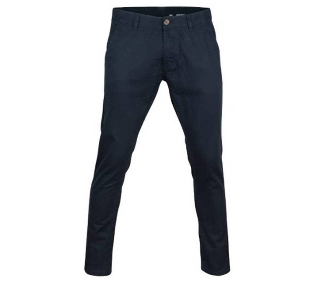Navy Blue Twill Gabardine Pant for Men