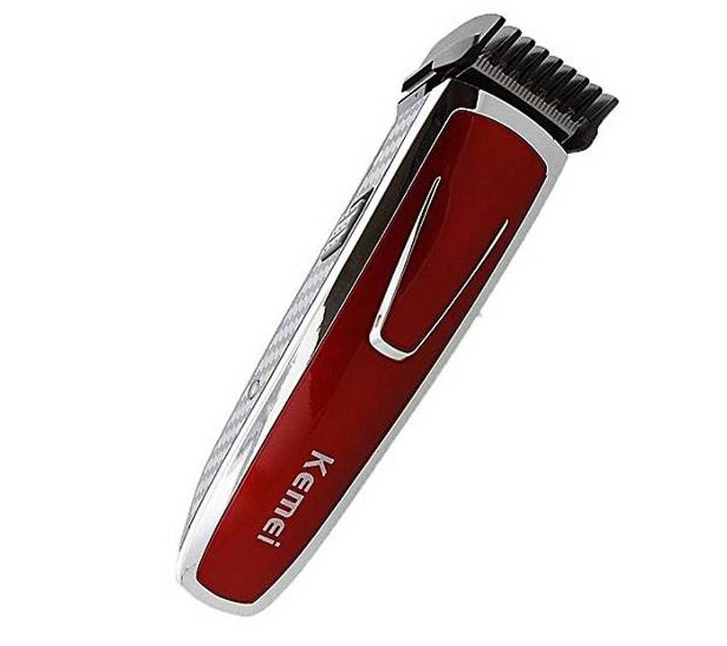 Kemei KM-616A Electric Hair Clipper - Red and Silver
