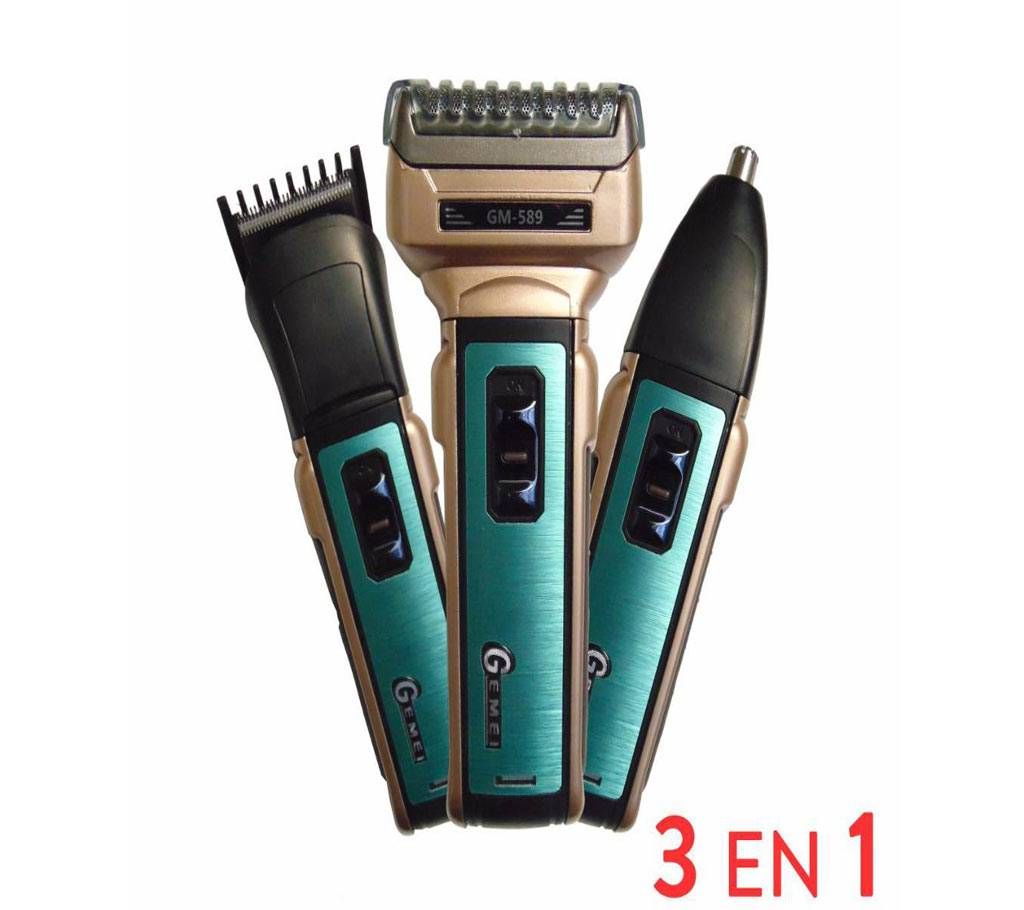 GM 589 3 in 1 Rechargeable Shaver and Trimmer