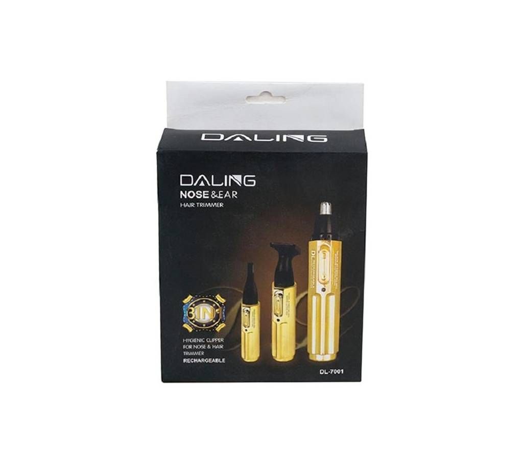DALING DL-7001 3 In 1 Nose and Hair Rechargeable Trimmer - Gold