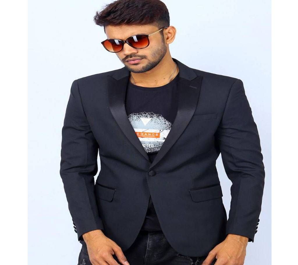 F&F Slim Fit Party Blazer - Glossy Black