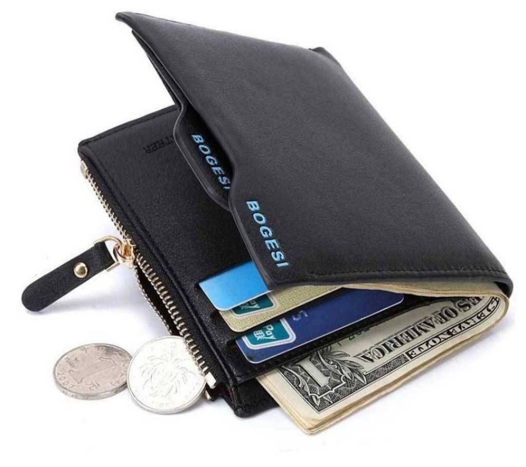 Bogesi Short Male Card Holder Designer Famous Brand Small Leather Men Wallet